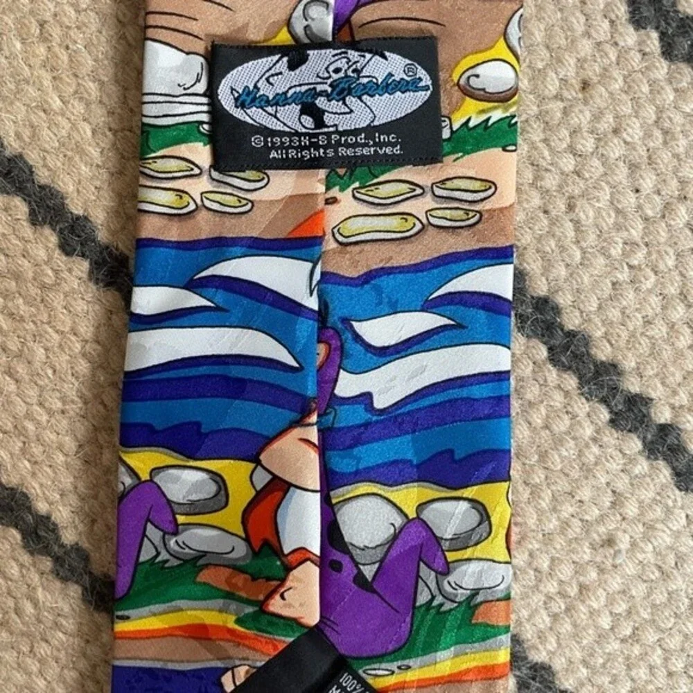 Flintstones mens tie vintage Hanna barbera necktie